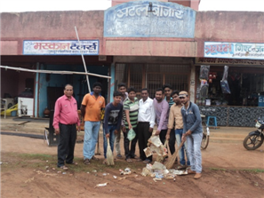 स्वच्छ भारत ग्रीष्मकालीन इंटर्नशिप के तहत घुमका काॅलेज के विद्यार्थियों  द्वारा स्वच्छता जागरूकता अभियान क्रार्यक्रम क्रियान्वयन